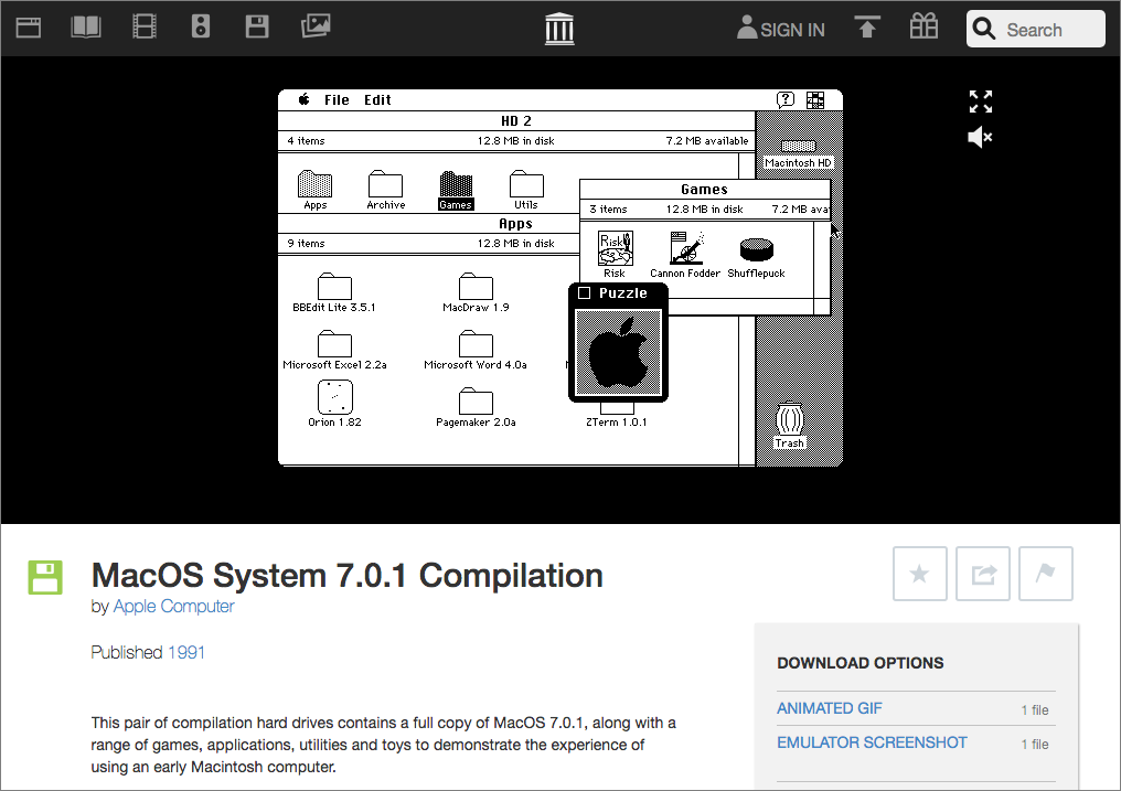 mac emulator archive.org